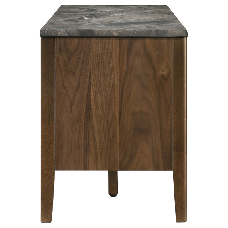Mueble de TV SmartTop de 2 puertas de 63 pulgadas Bradley, gris y natural