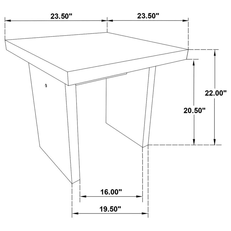 Decker Square Occasional Side End Table