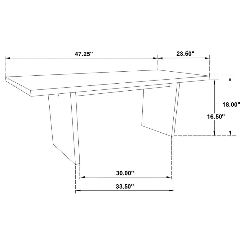 Decker 47-Inch Rectangular Cocktail Coffee Table