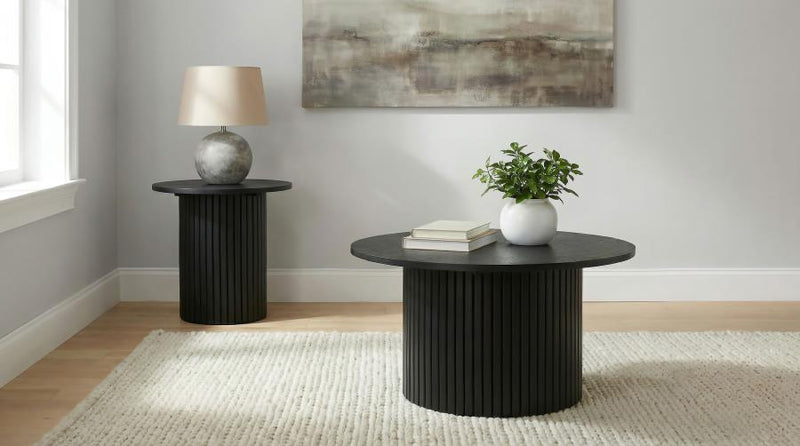 Hamlyn Round Fluted Occasional Side End Table
