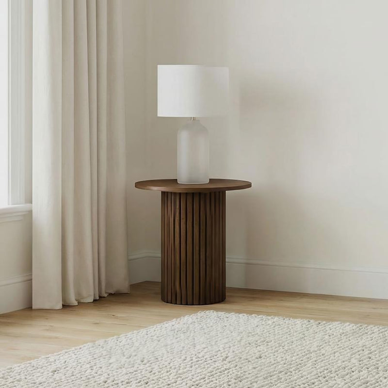 Hamlyn Round Fluted Occasional Side End Table