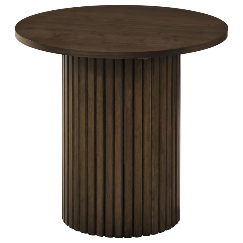 Hamlyn Round Fluted Occasional Side End Table