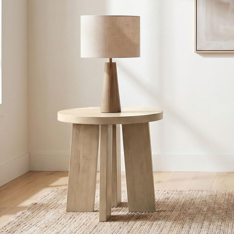 Strouse Contemporary Round End Table in