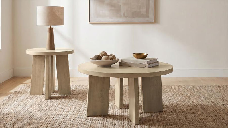 Strouse Contemporary Round End Table in