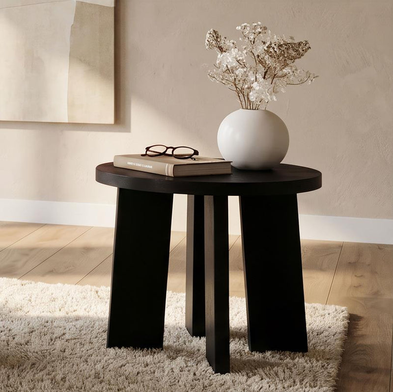 Strouse Contemporary Round End Table in