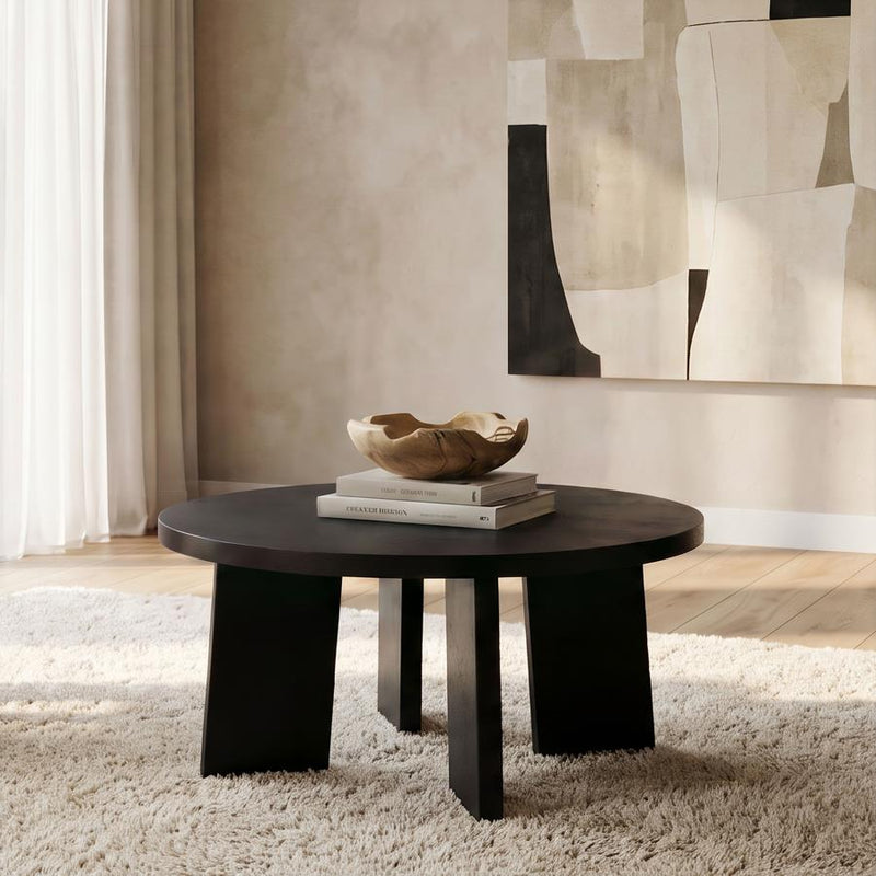 Strouse Contemporary Round Coffee Table in