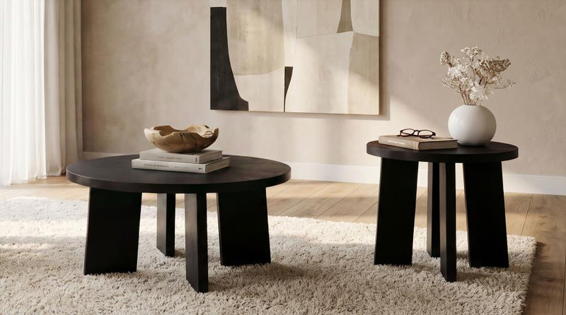 Strouse Contemporary Round Coffee Table in