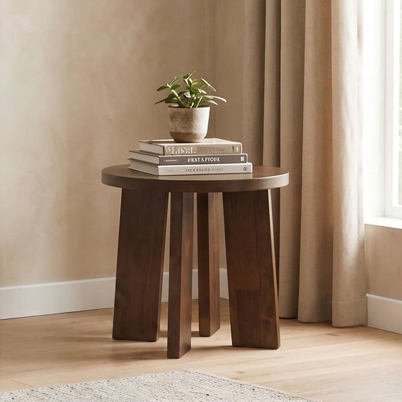 Strouse Contemporary Round End Table in