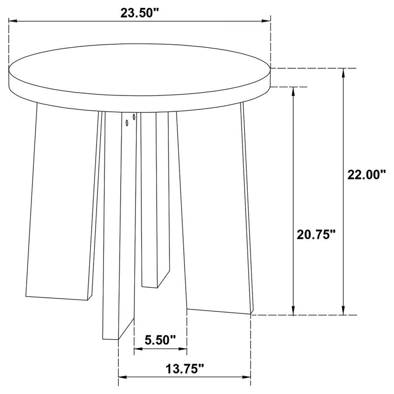 Strouse Contemporary Round End Table in
