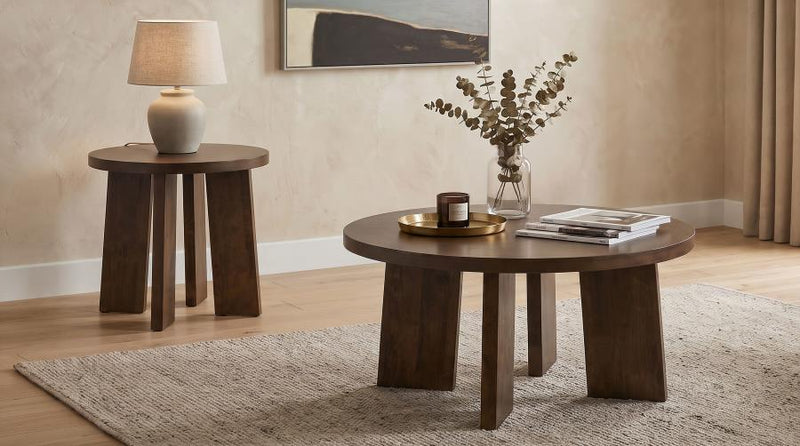 Strouse Contemporary Round End Table in