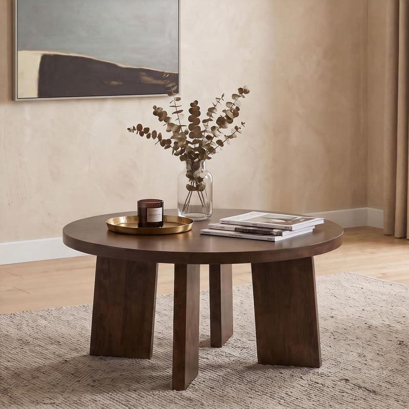 Strouse Contemporary Round Coffee Table in