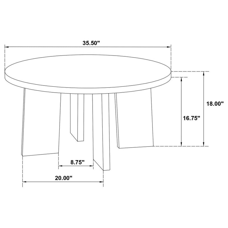 Strouse Contemporary Round Coffee Table in