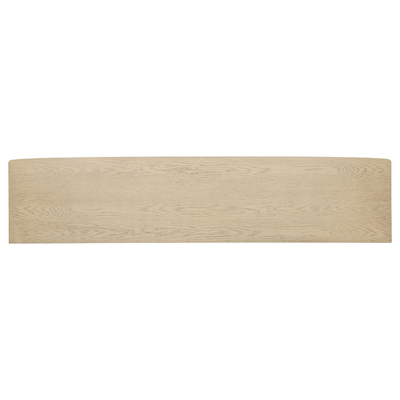 Kailani Mueble de TV de 79 pulgadas con 4 puertas de rejilla, consola multimedia, roble beige