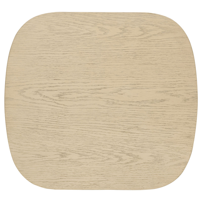 Mesa auxiliar Kailani Coastal Square End con estante, roble beige