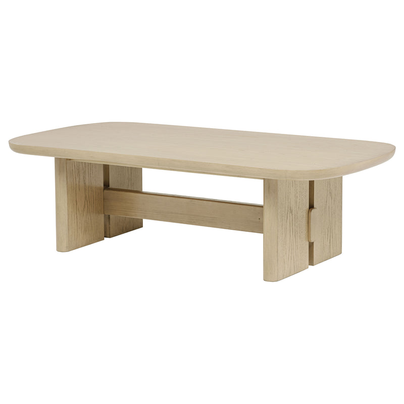 Mesa de centro rectangular Kailani Coastal, roble beige
