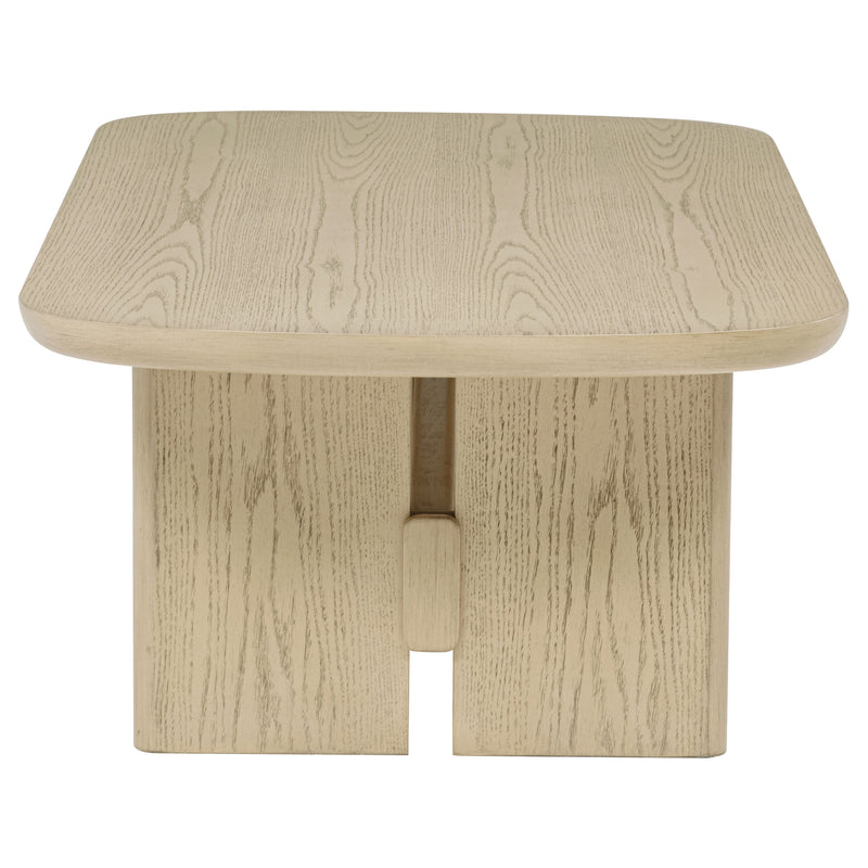 Mesa de centro rectangular Kailani Coastal, roble beige