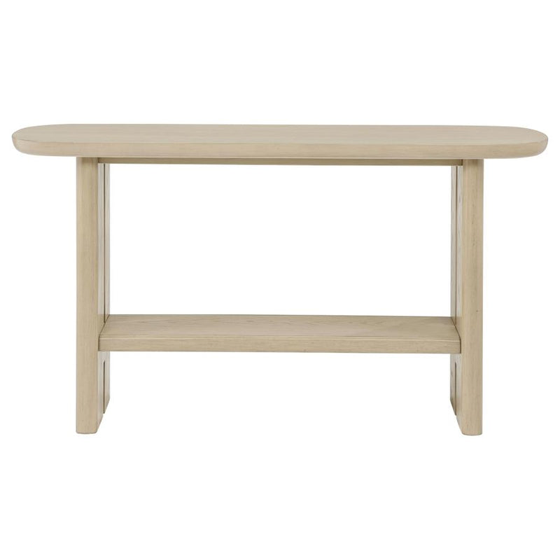 Kailani Coastal Sofa Console Table with Shelf