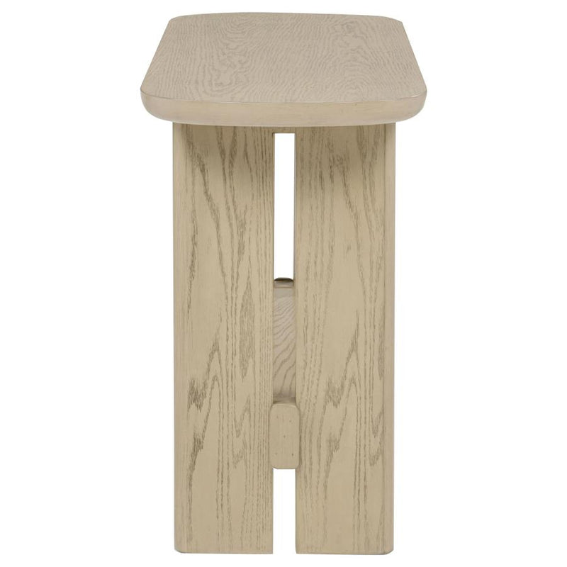 Kailani Coastal Sofa Console Table with Shelf