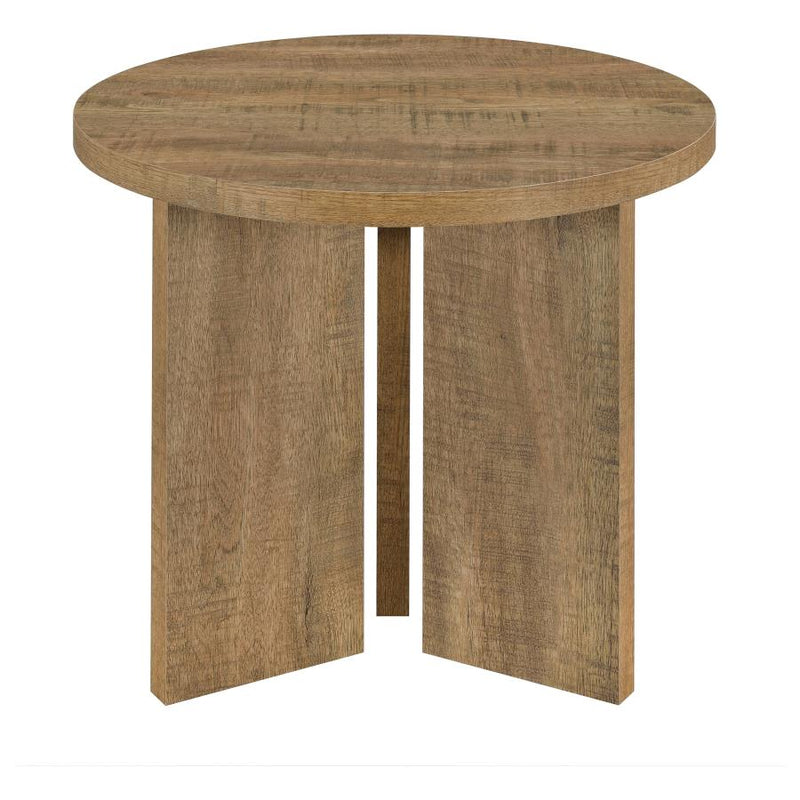 Aragon Round Panel Base End Table