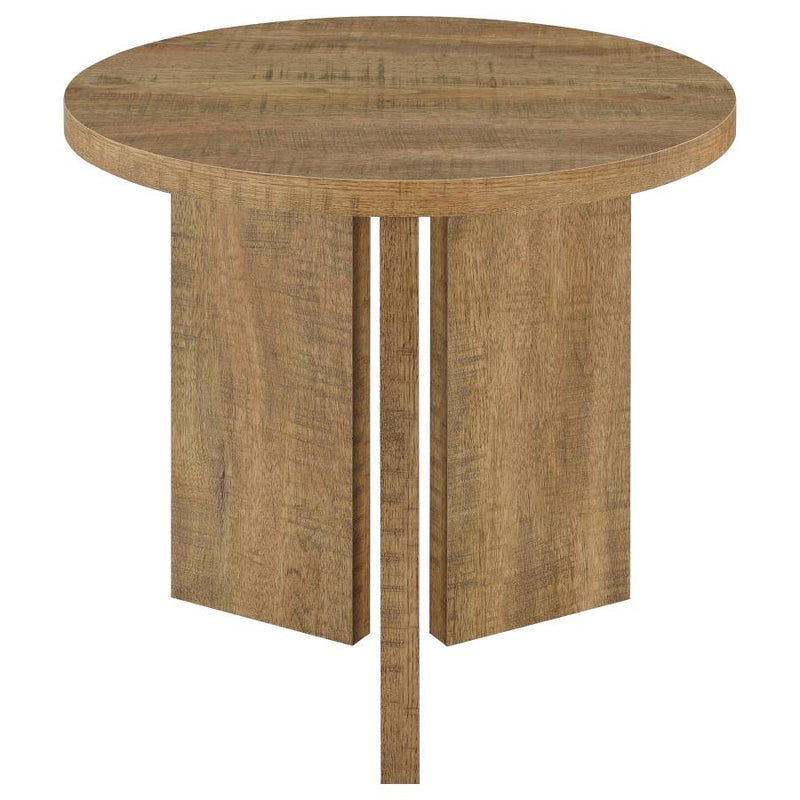 Aragon Round Panel Base End Table