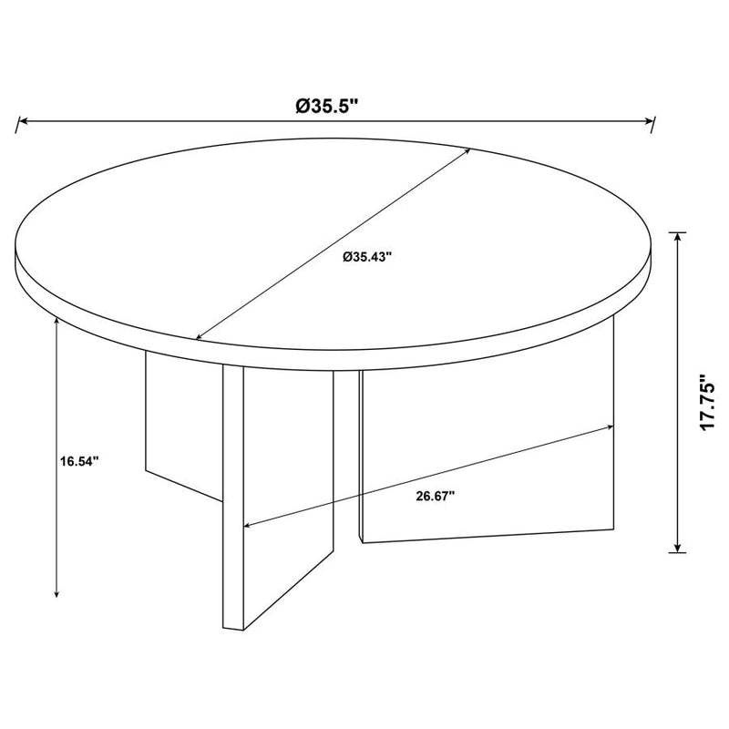 Aragon Round Panel Base Coffee Table