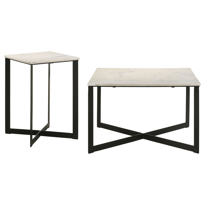 Tobin Marble Top Coffee and End Table Set