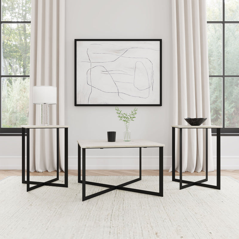 Tobin Marble Top Coffee and End Table Set