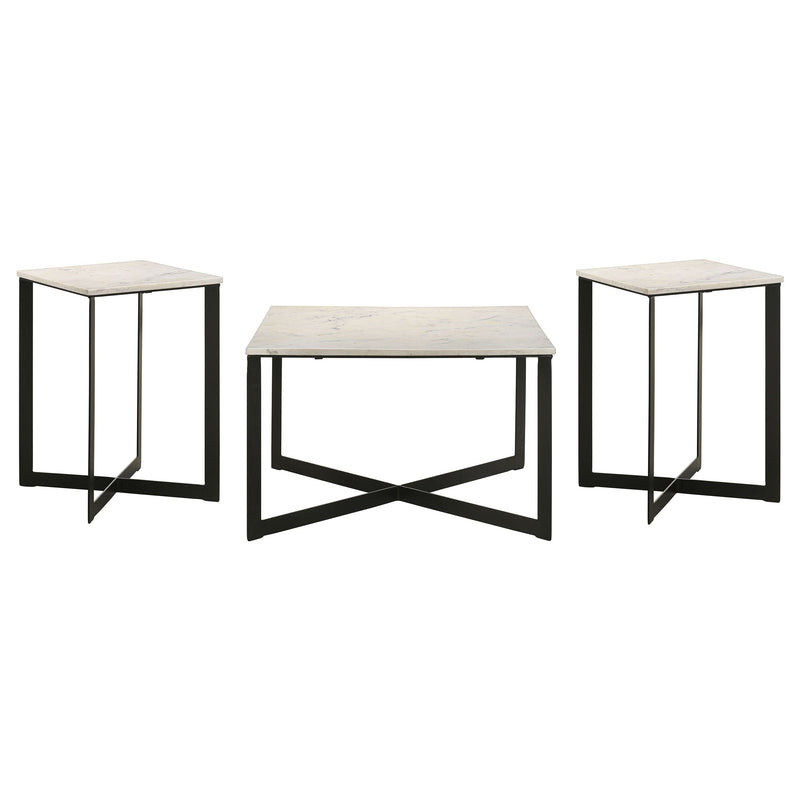 Tobin Marble Top Coffee and End Table Set