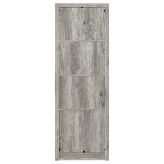 Burke 3-shelf Media Tower With Storage Cabinet Grey Driftwood