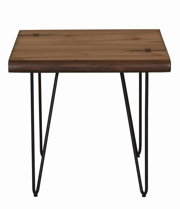 Square End Table Natural Honey