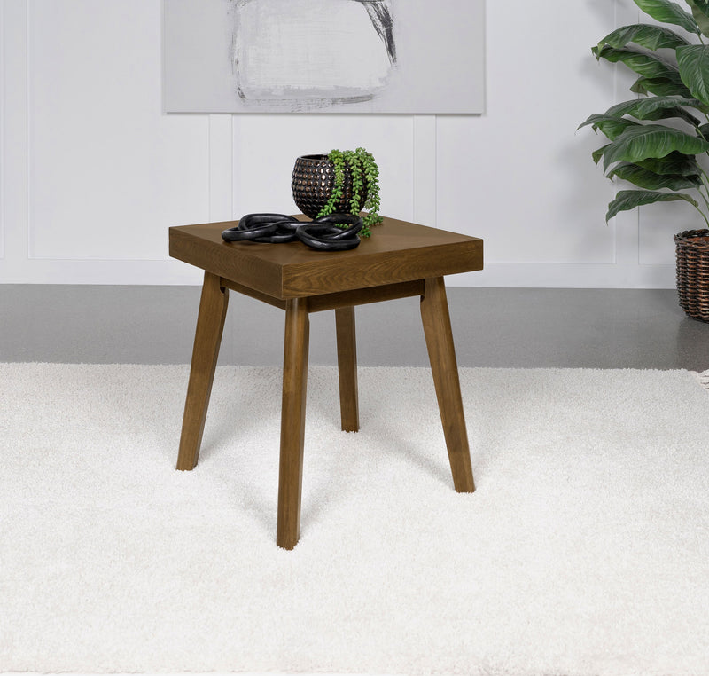 Mesa auxiliar de madera Westerly Square, color nogal
