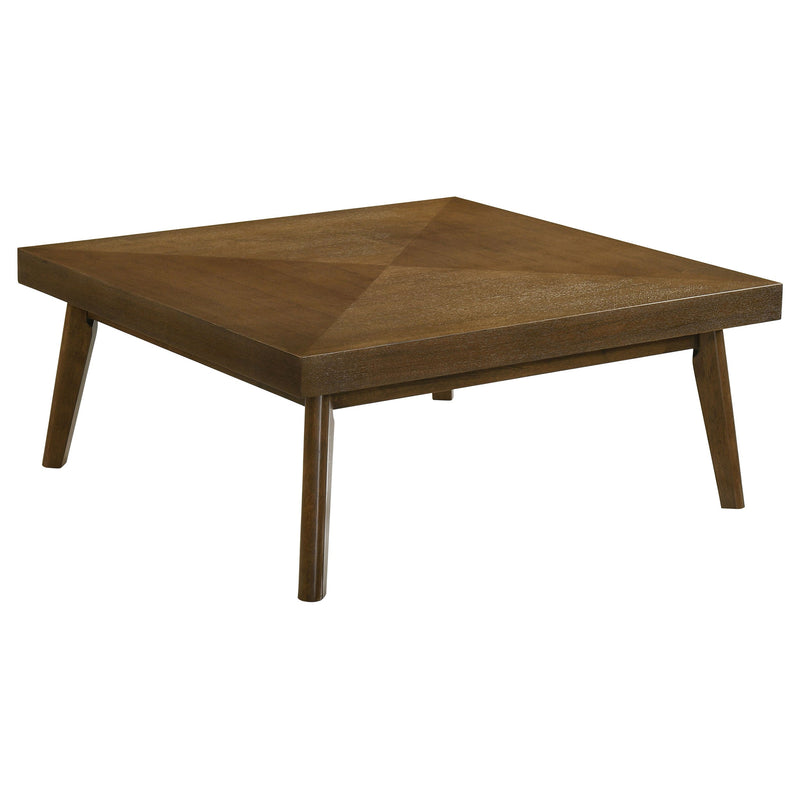 Mesa de centro cuadrada de madera Westerly, nogal marrón