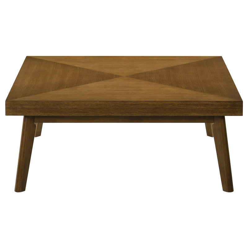 Mesa de centro cuadrada de madera Westerly, nogal marrón