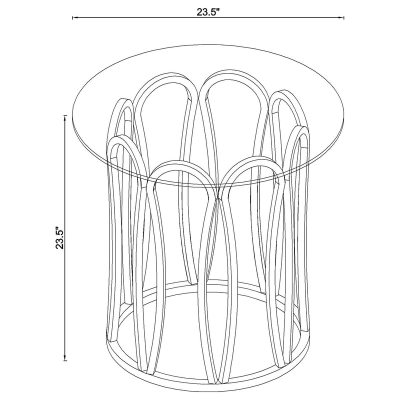 Monett Coffee and End Table Set Chocolate Chrome