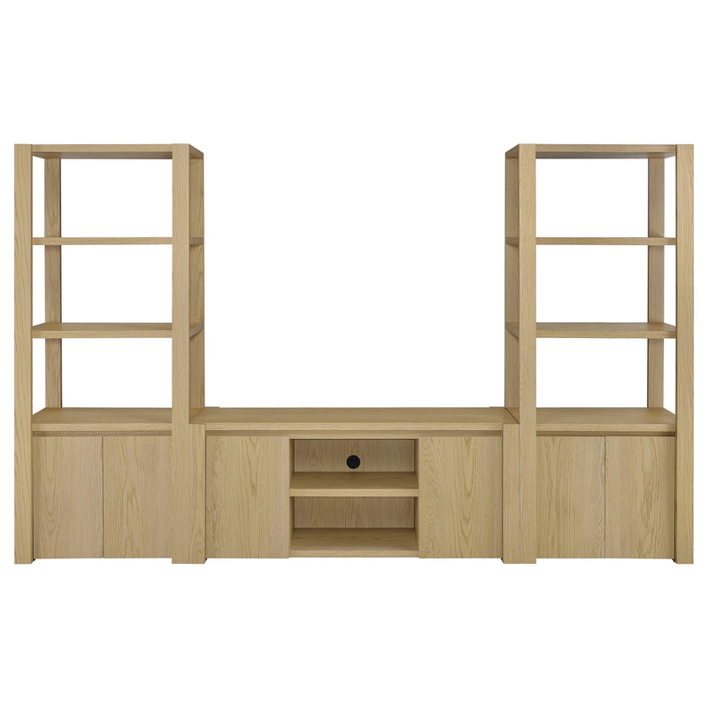 Laurelton 3-piece Entertainment Center TV Stand Light Oak