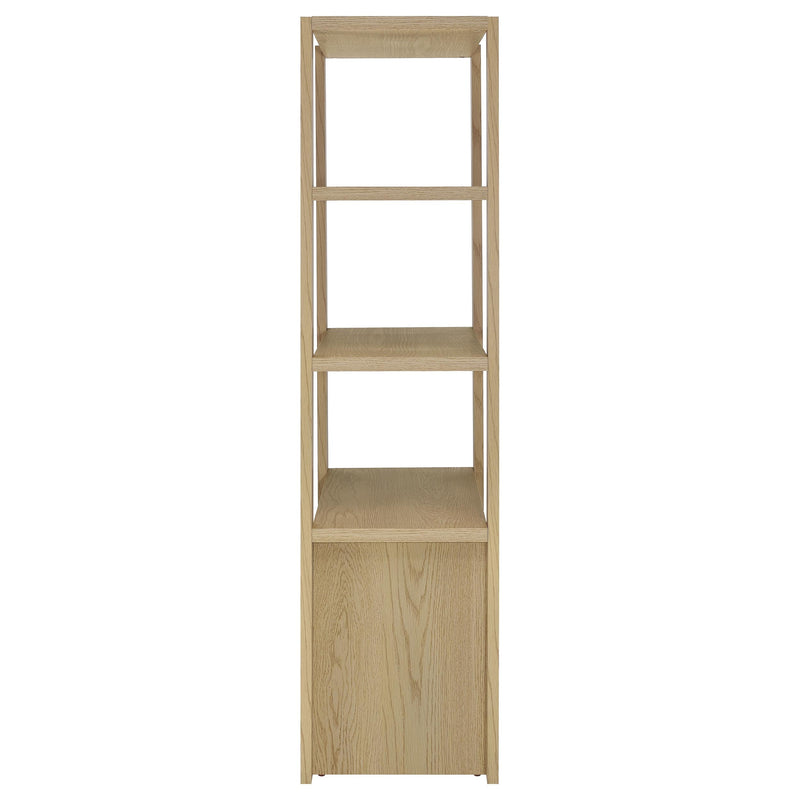 Laurelton 3-shelf Media Tower Tall Pier Cabinet Light Oak