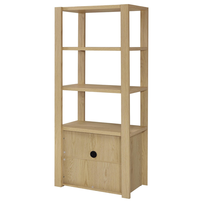 Laurelton 3-shelf Media Tower Tall Pier Cabinet Light Oak