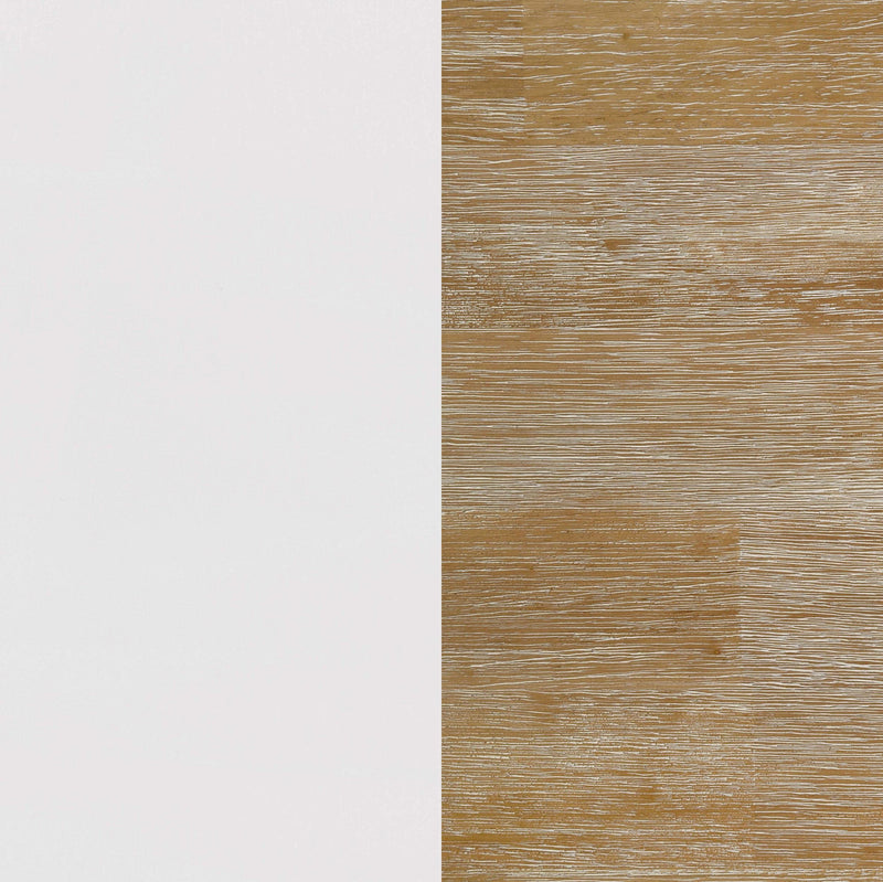 Hollis 4-shelf Wood Media Tower with Drawers Brown and White