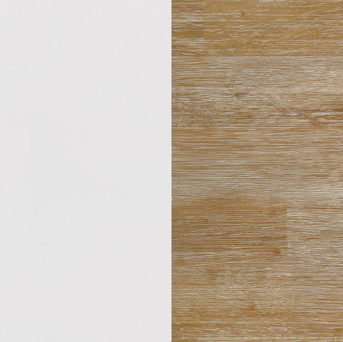 Hollis 4-shelf Wood Media Tower with Drawers Brown and White