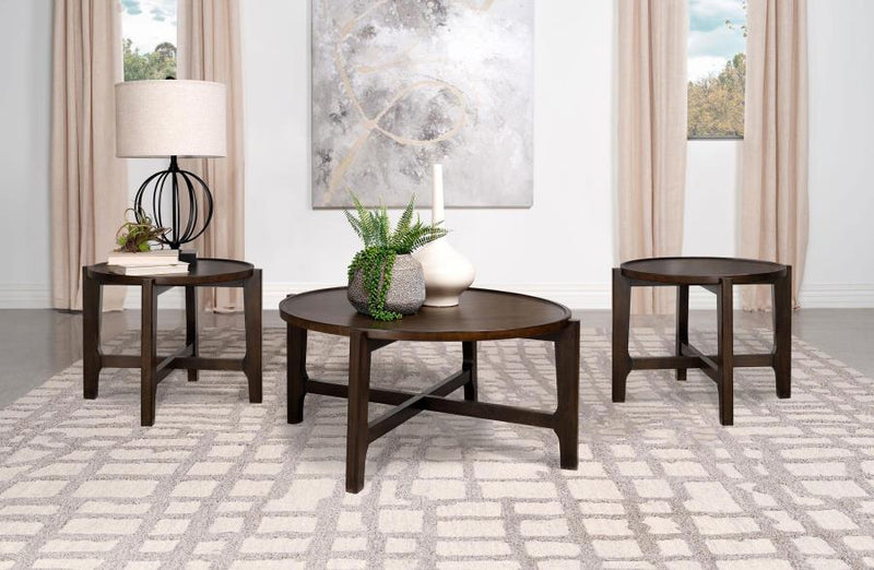 Cota 3-piece Solid Wood Coffee and End Table Set