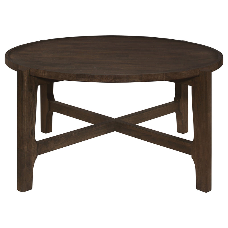Cota Solid Wood Coffee and End Table Set Dark Brown