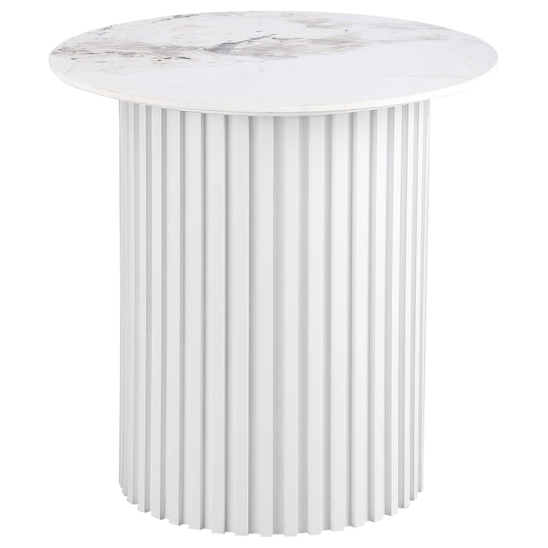 Rowena Coffee and End Table Set Faux Marble