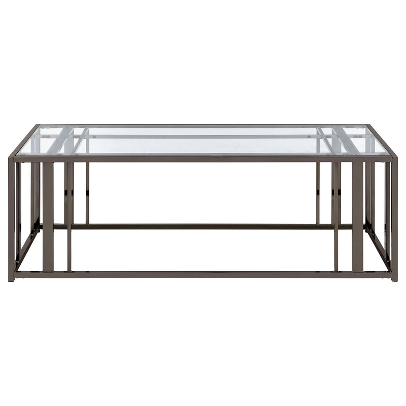 Adri Rectangular Glass Top Coffee Table