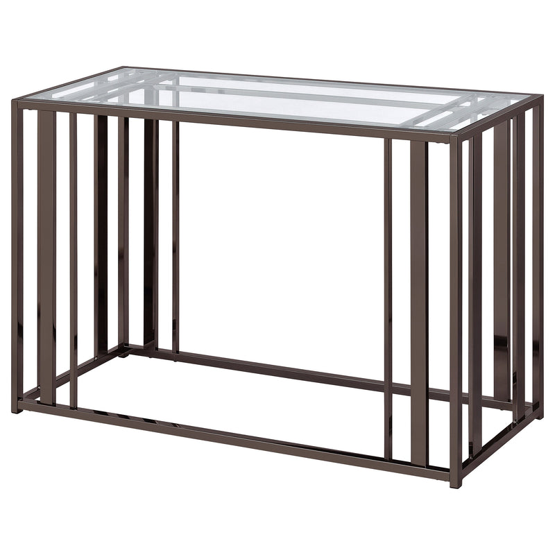 Adri Glass Top Entryway Console Table