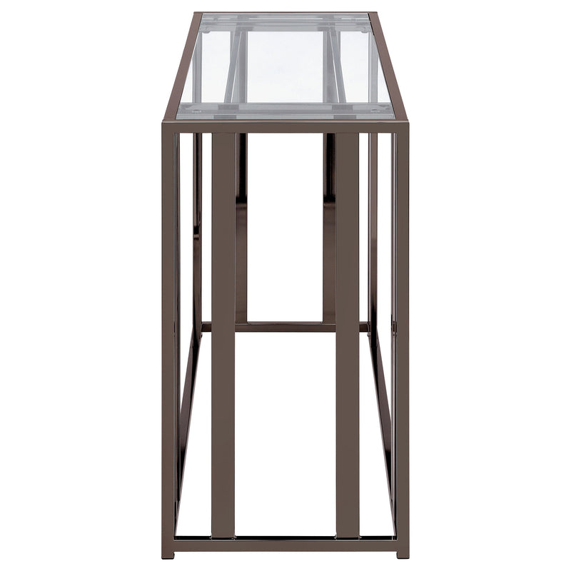 Adri Glass Top Entryway Console Table