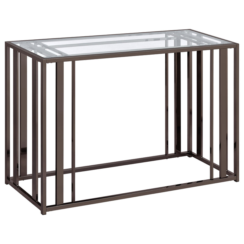 Adri Glass Top Entryway Console Table