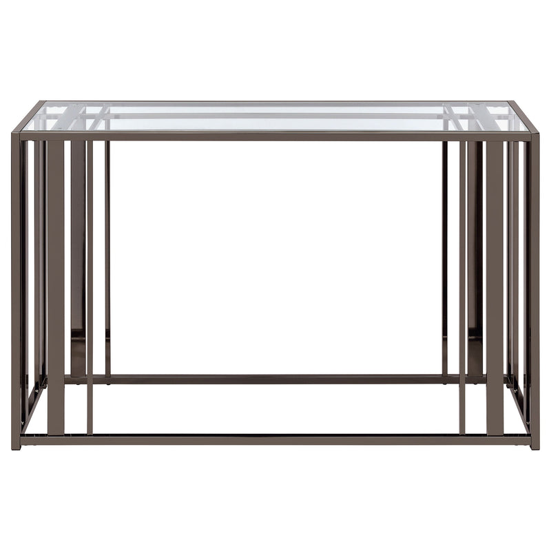 Adri Glass Top Entryway Console Table