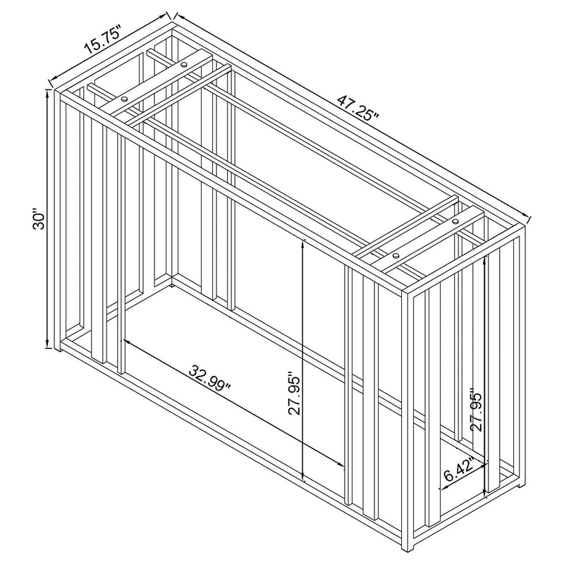 Adri Glass Top Entryway Console Table