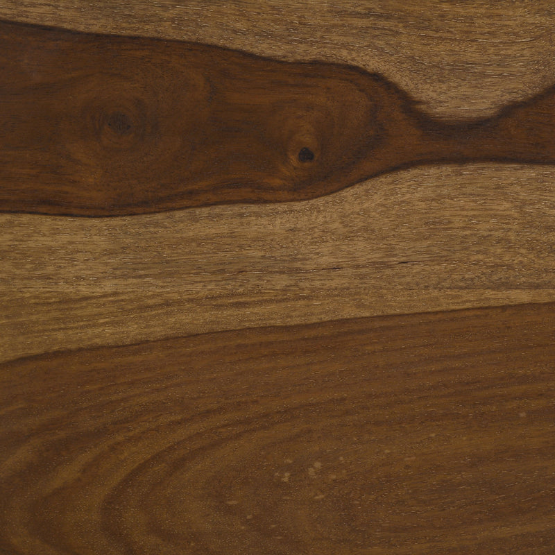 Mesa auxiliar rectangular de madera maciza Odilia color rojizo