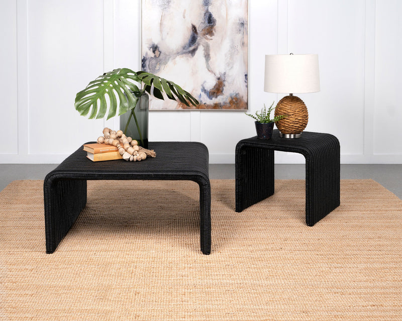 Cahya Woven Rattan Square End Table